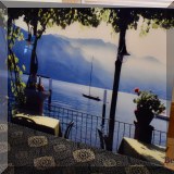 A06. Lake Como photograph on glass or acrylic. 28"h x 42"w 